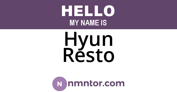 Hyun Resto