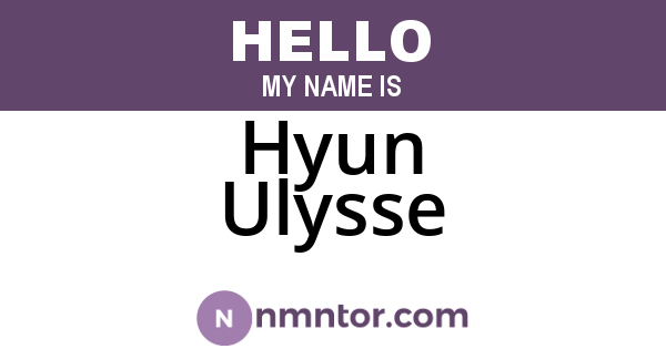 Hyun Ulysse
