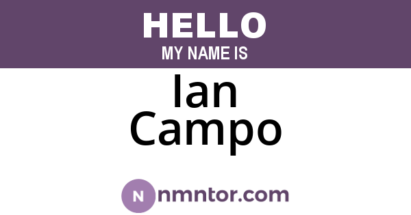 Ian Campo