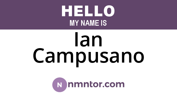 Ian Campusano