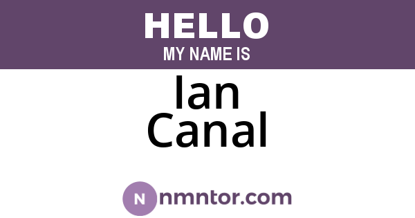 Ian Canal