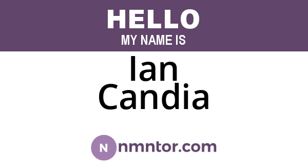 Ian Candia