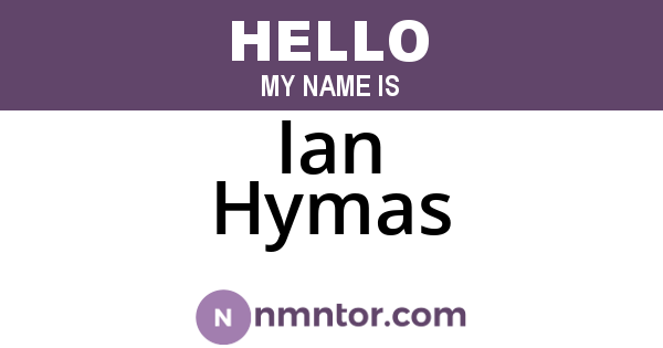 Ian Hymas