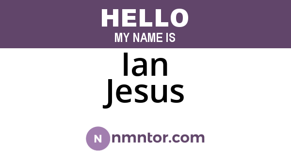 Ian Jesus