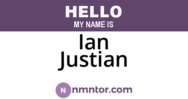 Ian Justian