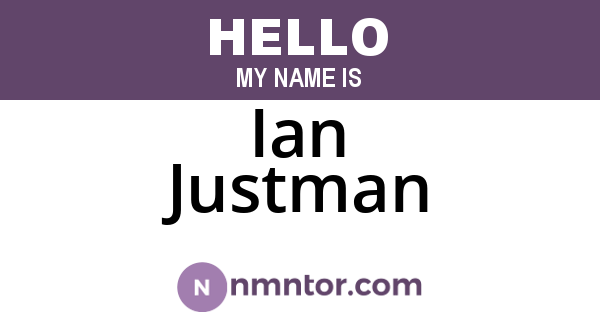 Ian Justman