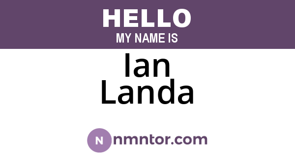 Ian Landa