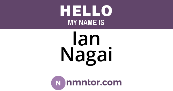 Ian Nagai