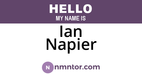 Ian Napier