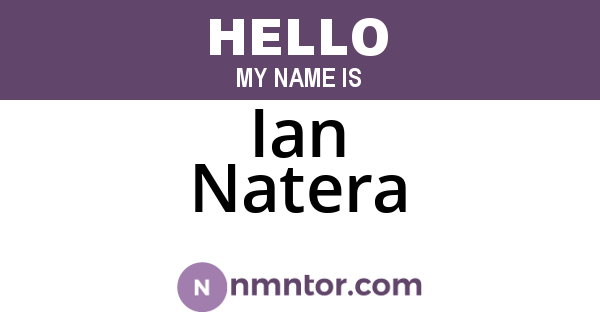 Ian Natera