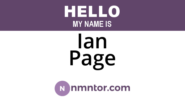 Ian Page