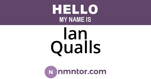 Ian Qualls
