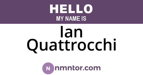 Ian Quattrocchi