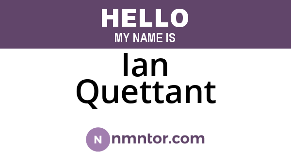 Ian Quettant