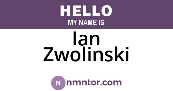 Ian Zwolinski