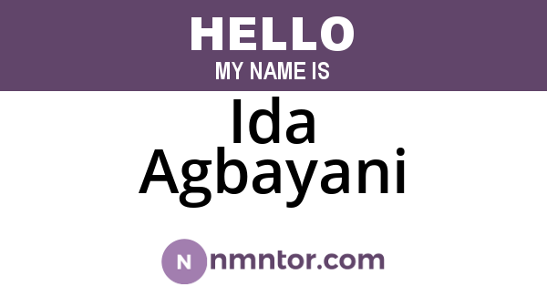 Ida Agbayani