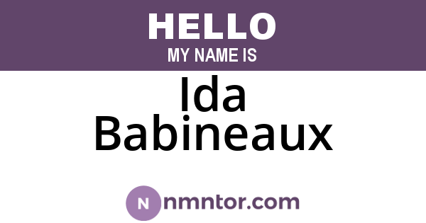 Ida Babineaux