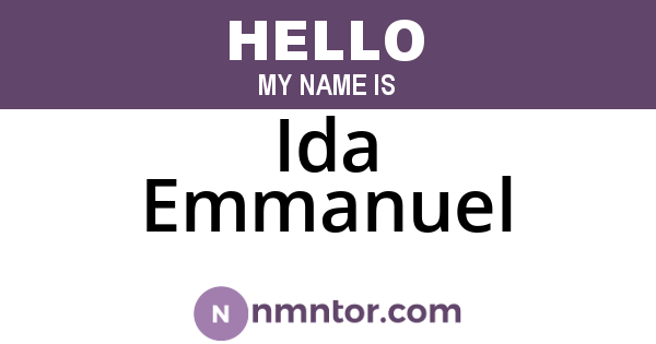 Ida Emmanuel