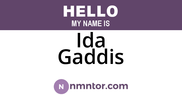 Ida Gaddis