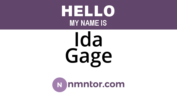 Ida Gage