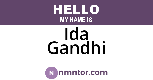 Ida Gandhi