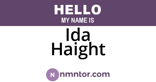 Ida Haight