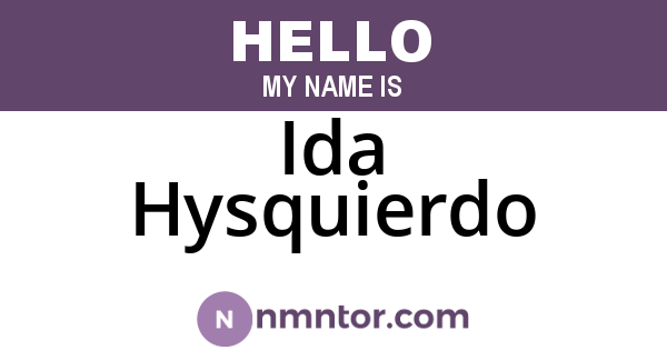 Ida Hysquierdo