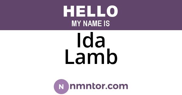 Ida Lamb