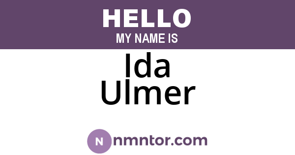Ida Ulmer