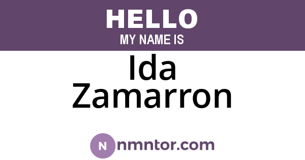 Ida Zamarron