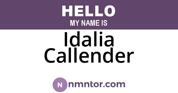 Idalia Callender