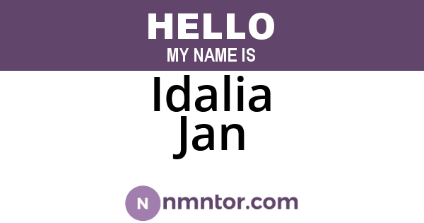 Idalia Jan