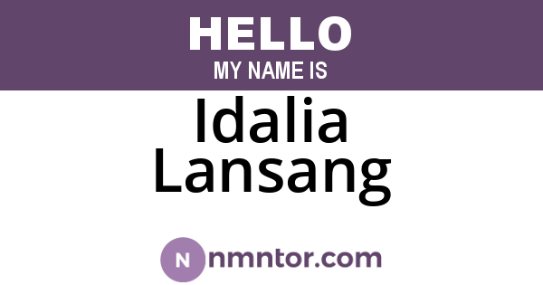 Idalia Lansang