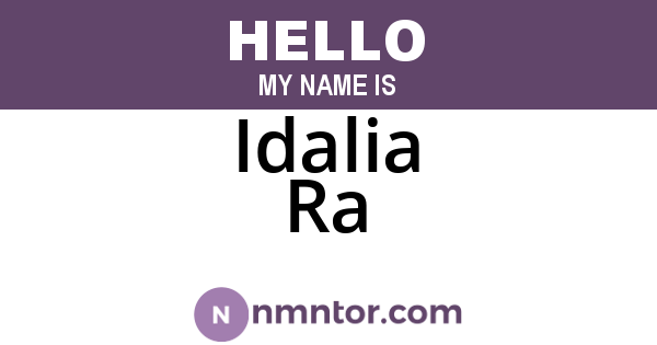 Idalia Ra