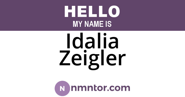 Idalia Zeigler