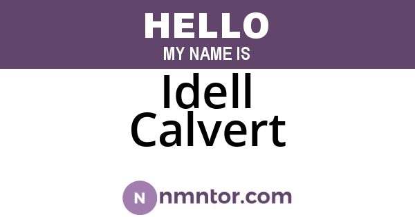 Idell Calvert