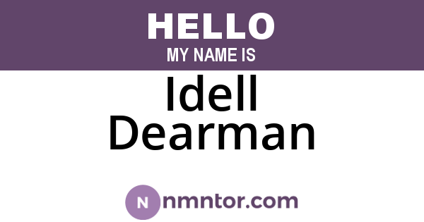 Idell Dearman