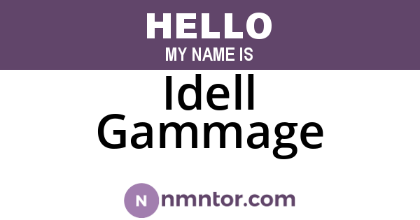Idell Gammage