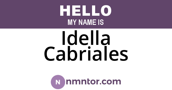 Idella Cabriales