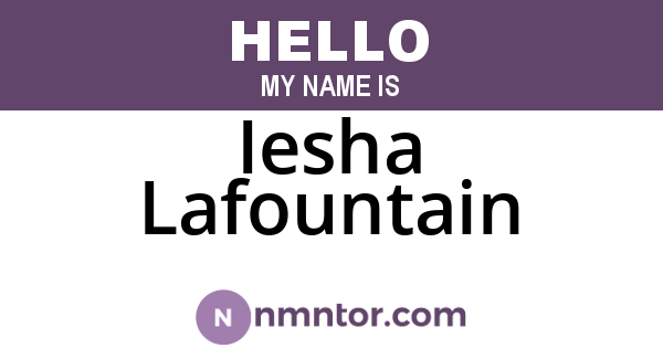 Iesha Lafountain