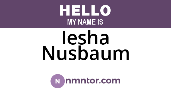 Iesha Nusbaum