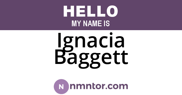 Ignacia Baggett