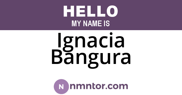 Ignacia Bangura