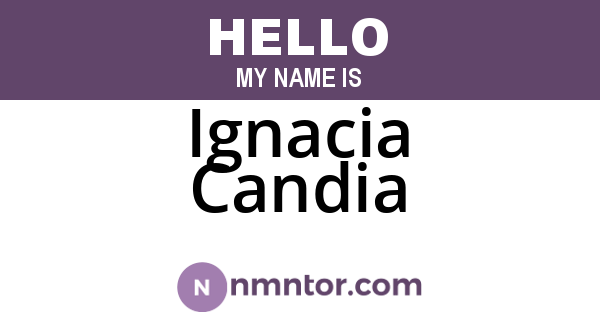 Ignacia Candia