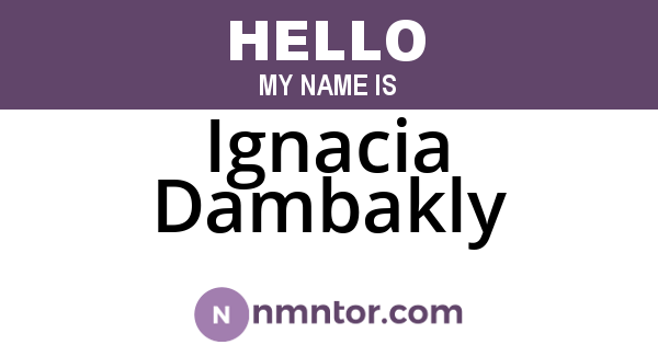 Ignacia Dambakly