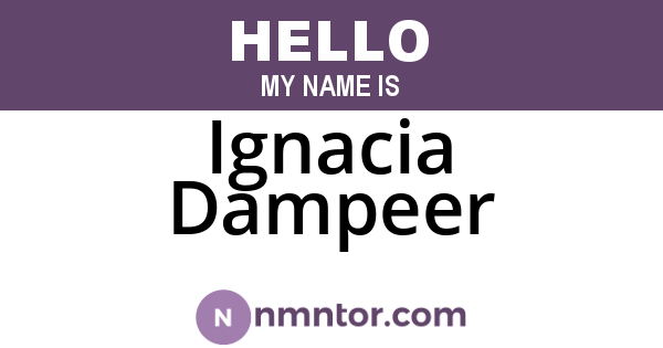 Ignacia Dampeer