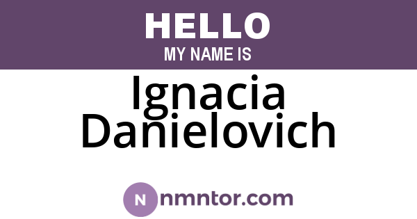 Ignacia Danielovich