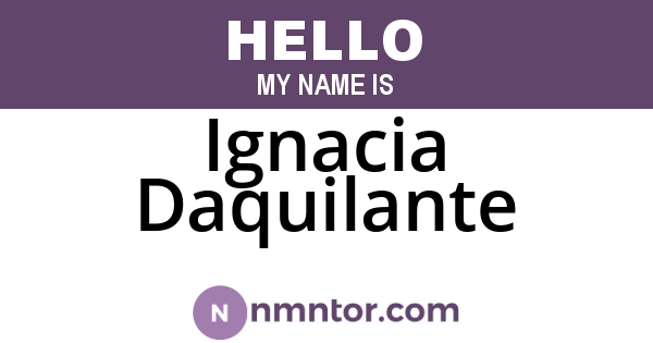 Ignacia Daquilante