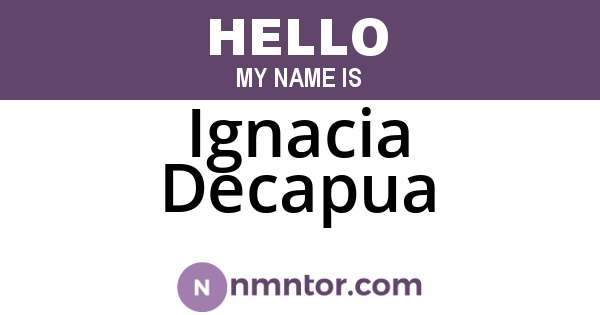 Ignacia Decapua