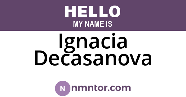 Ignacia Decasanova